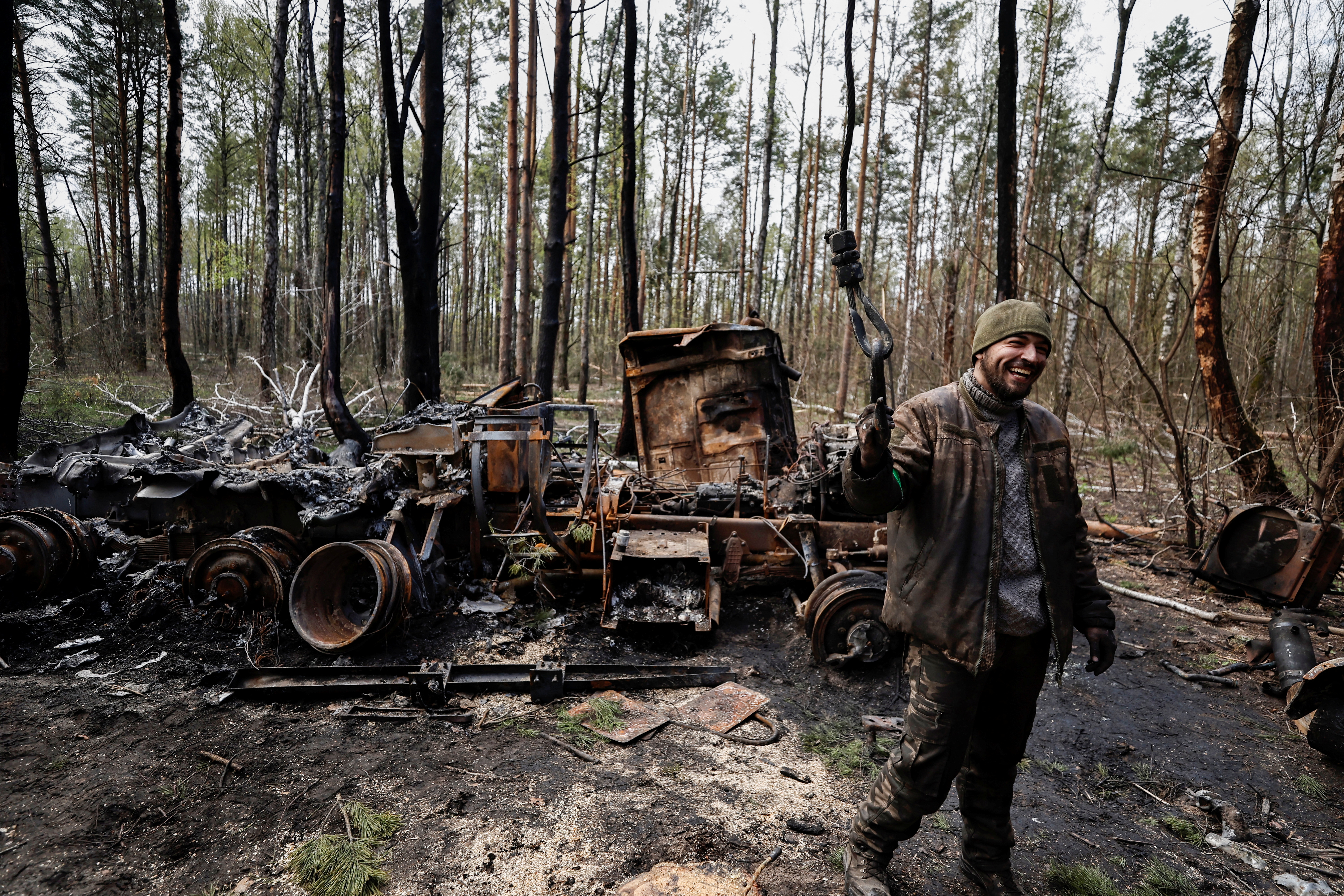 Olexandr, de la brigada de mantenimiento del ejército ucraniano (REUTERS/Zohra Bensemra)