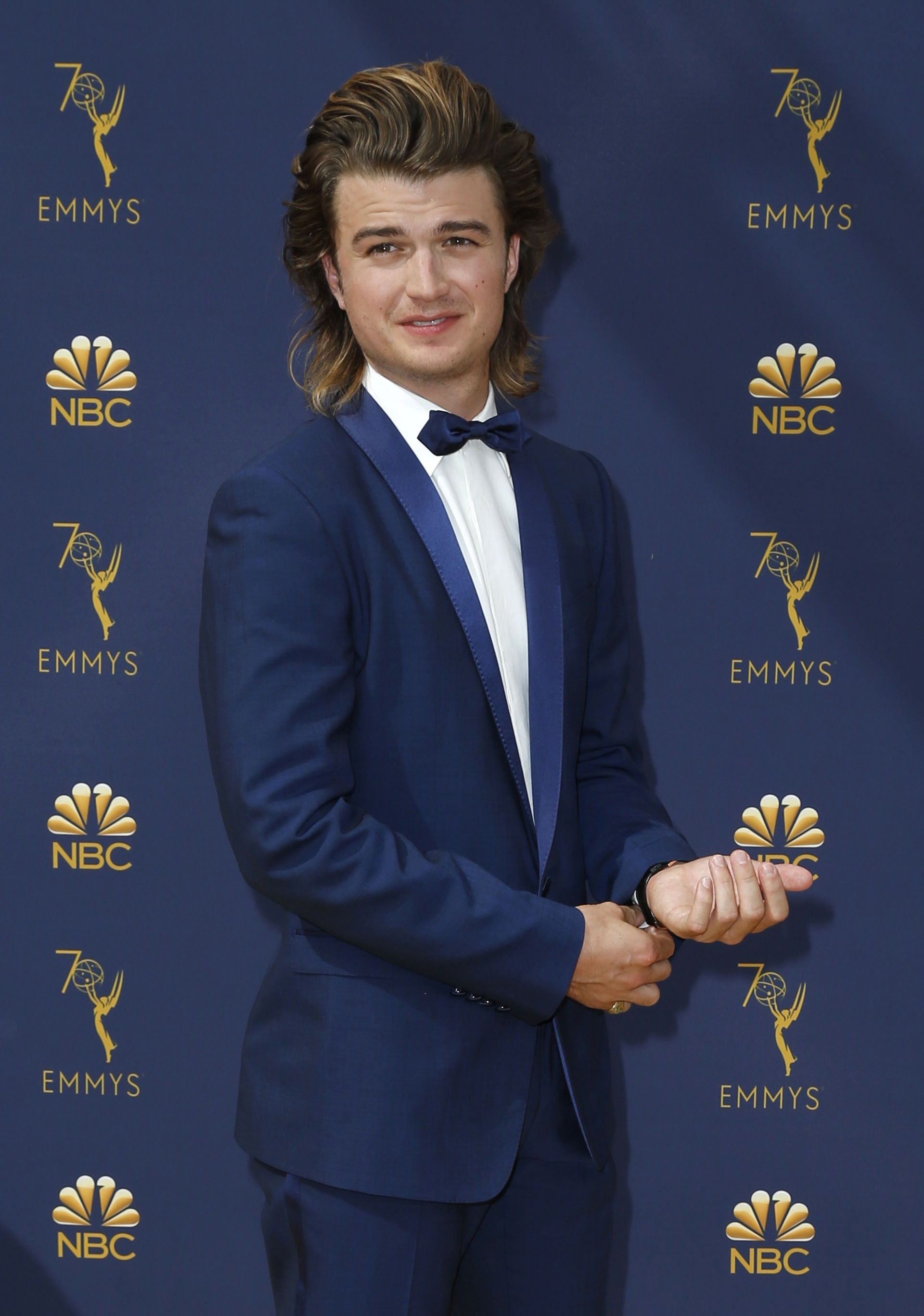 Joe Keery, el único actor que pudo modificar el aspecto de su cabello durante las grabaciones de "Stranger Things". (REUTERS/Kyle Grillot)