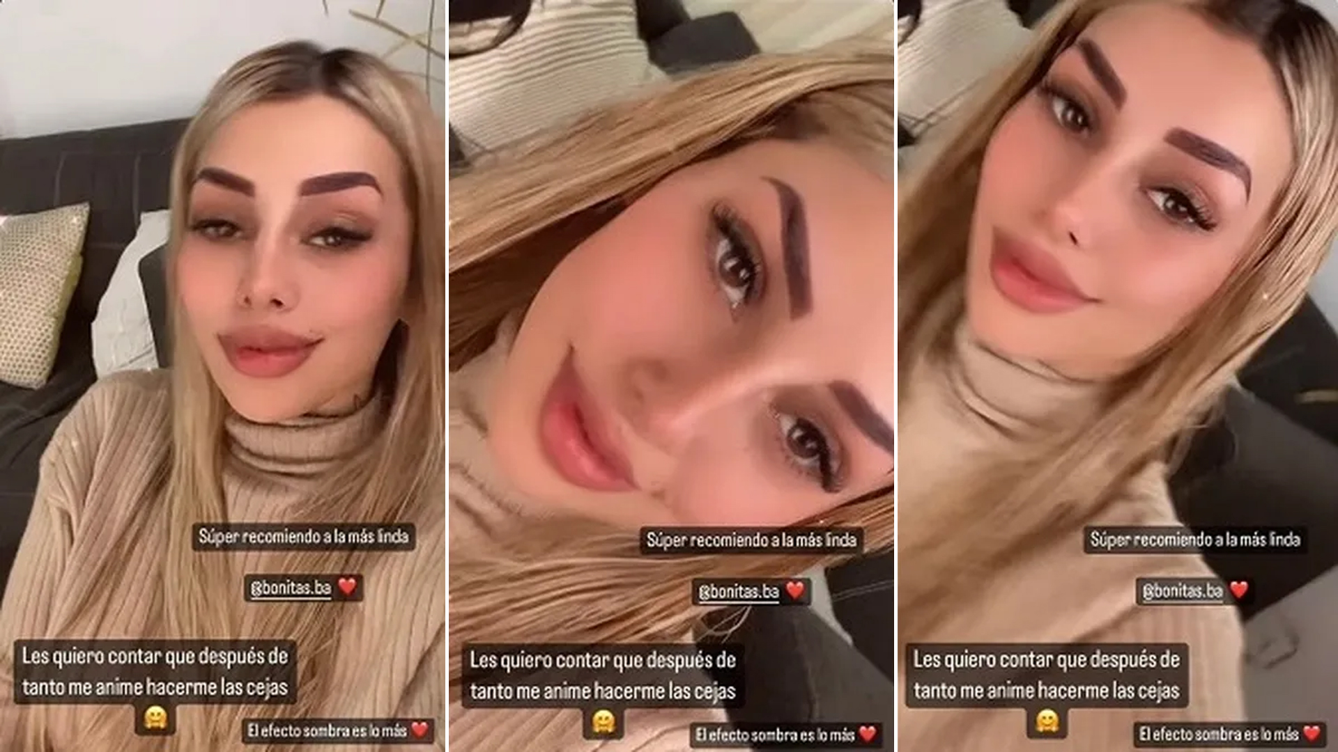 Tamara Baéz se retocó las cejas, y eligió el efecto sombra para que luzcan más definidas