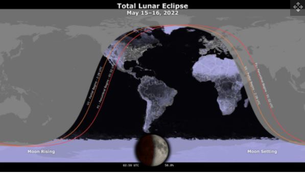 El eclipse será visible desde la mayor parte del continente americano y la Antártida, como así también en los confines occidentales de Europa y África y el lado oriental del Pacífico