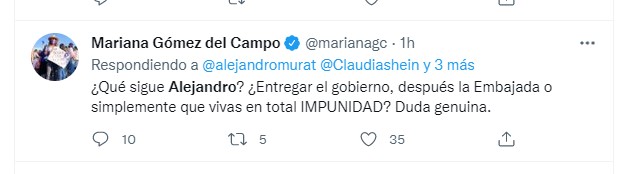 La diputada panista cuestionó si el gobernador de Oaxaca buscaba una Embajada (Foto: Twitter@marianagc)